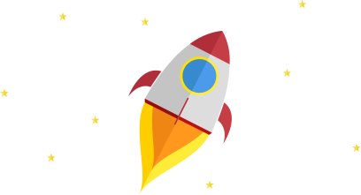 Rocket icon for upgrade.